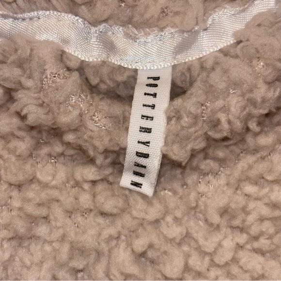 Pottery Barn Teddy Bear Robe Tan Size L Cozy Fleece Robe - Picture 4 of 13